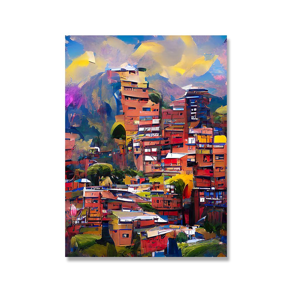 Tokyo Berlin Manila Rio Nairobi Lisbon Cityscape Canvas Painting Colourful Graffiti Travel City Poster for Living Room Decor
