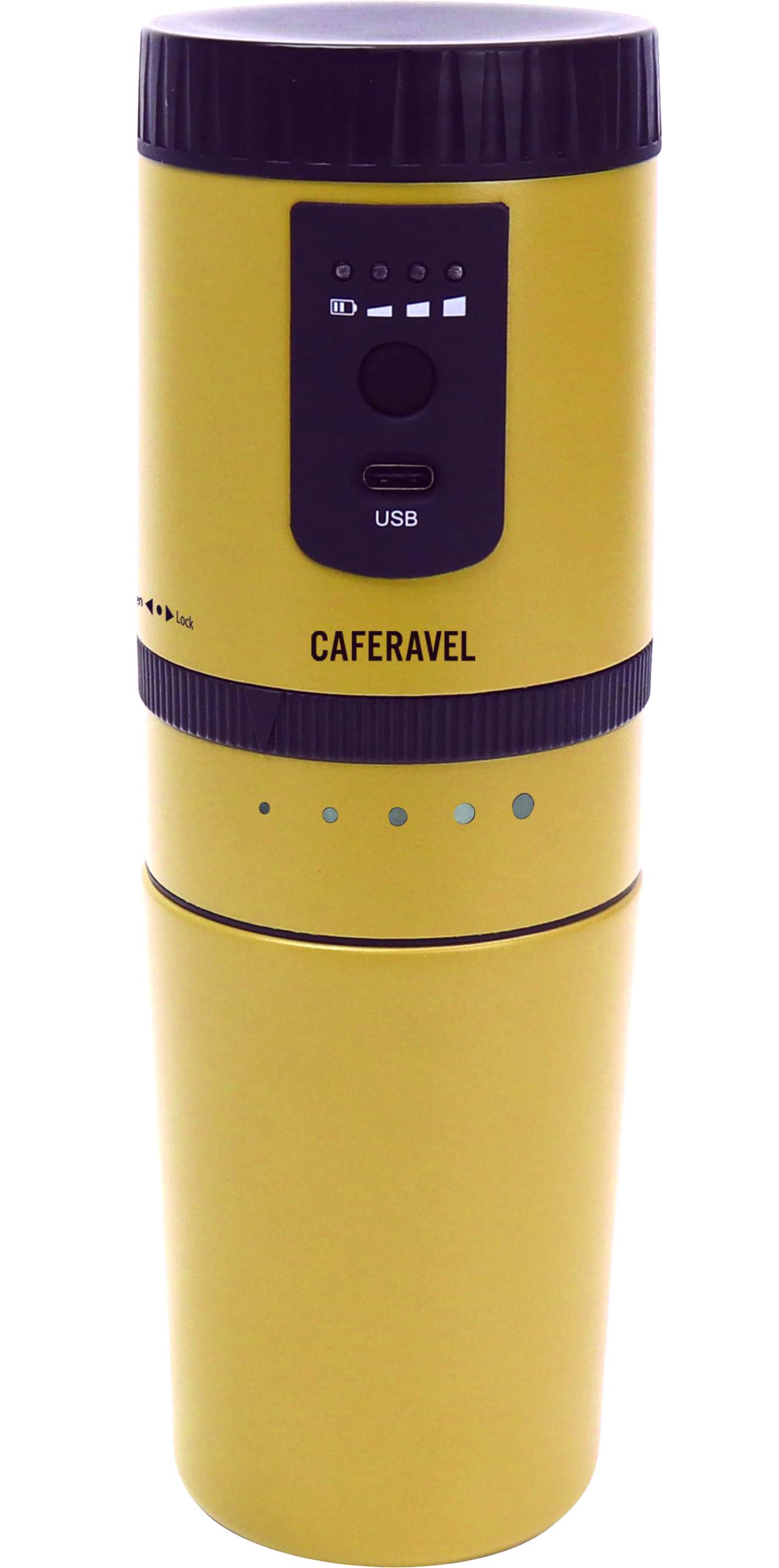 

Кавоварка Estale Електрична одноразова Кавоварка для кемпінгу на відкритому повітрі Cafravel Drink All in Mustard Yellow All-in-One (Подрібнити боби, капати, один) МЕК-А107ОМ