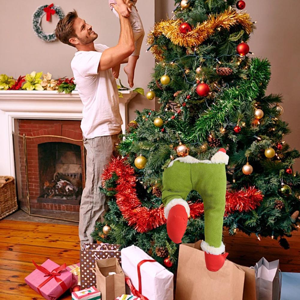Christmas Tree Decoration Santa Claus Legs Plush Door Decor Santa Claus Elf Leg Christmas Decor For Home Hanging Ornaments 2025