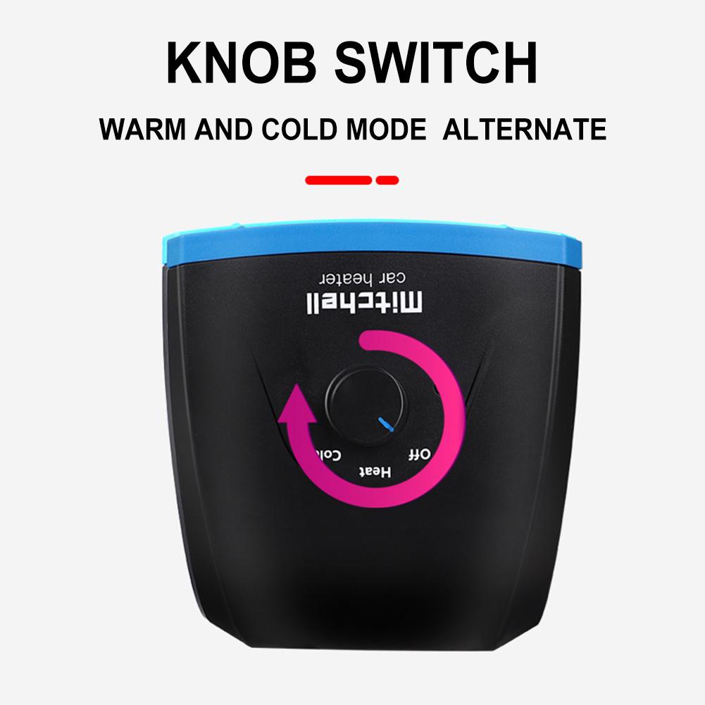 12V-24V Portable Car Heater Fast Heating Defogger Heat Cooling Fan 15*16CM For Car Truck Van Self-driving Travel Camping Camping