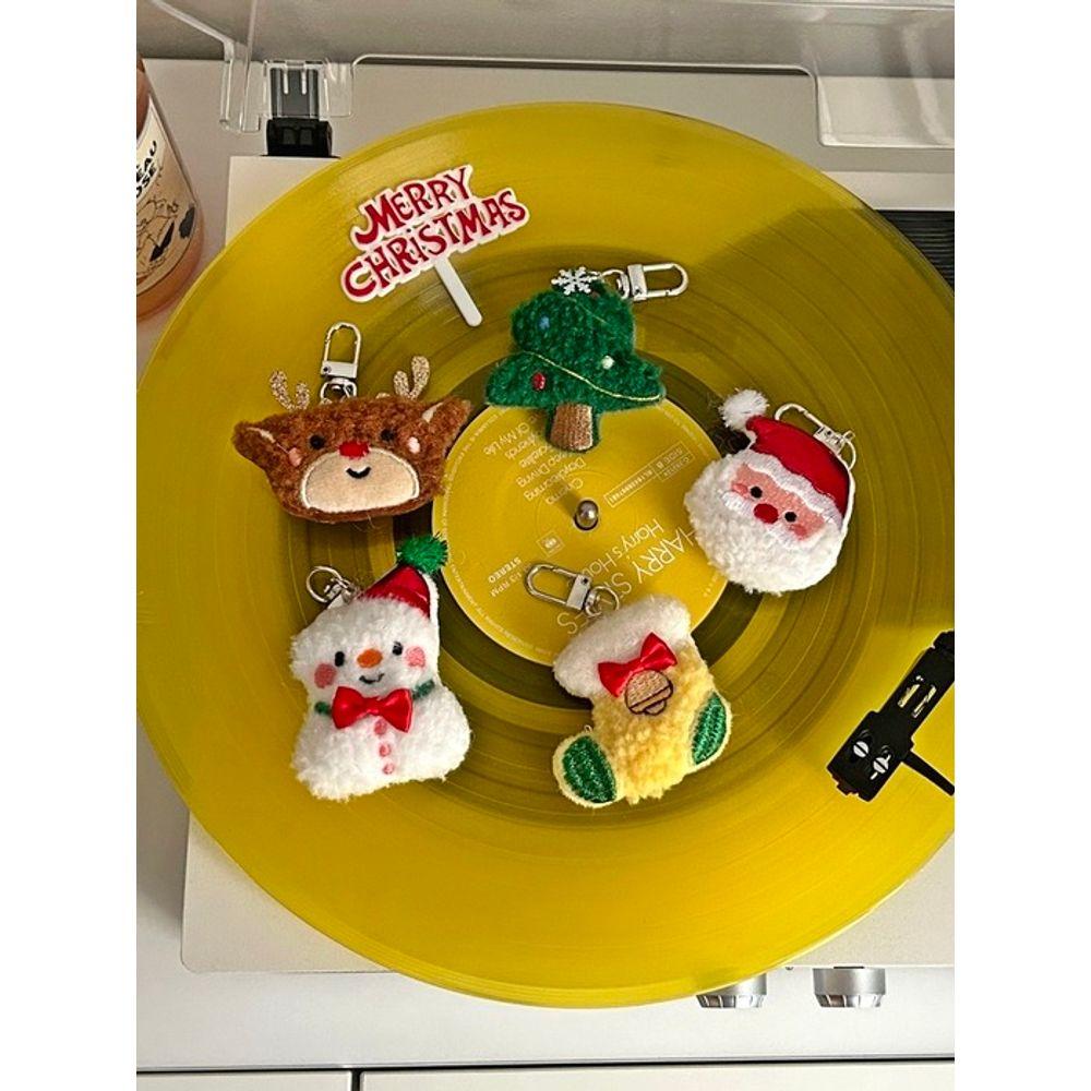 

Elegant Table Merci Christmas Doll Keychain 5 Types Phone Accessory Year-End Gift yellow socks