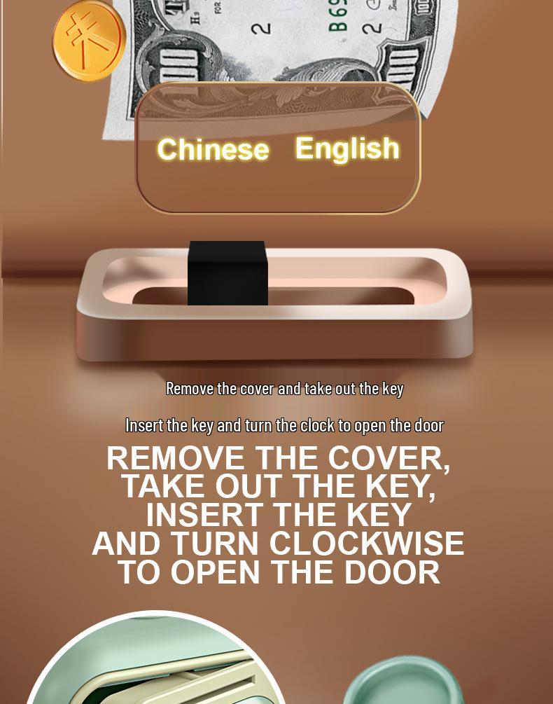 Kids' Musical Piggy Bank: Automatic Money Rolling, Password Unlock, Large Capacity Safe Toy Gift
