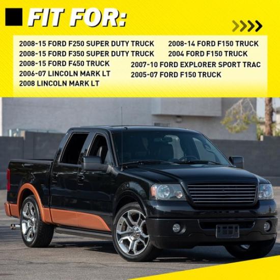 Chrome Black Tailgate Handle For 2004-2016 Lincoln Ford Hole W/Keyhole/Camera