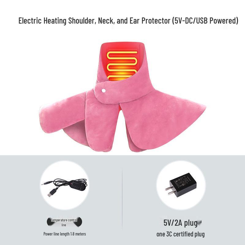 

Electric Heated Neck & Shoulder Protector for All Ages - Warmth & Comfort for Ears and Cervical Spine