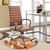 1pc Haikyuu!! Anime Round Carpet  Office Chair Mat, AntiSlip Rug with ICS Logo Design for Home Decor, Gaming Room
