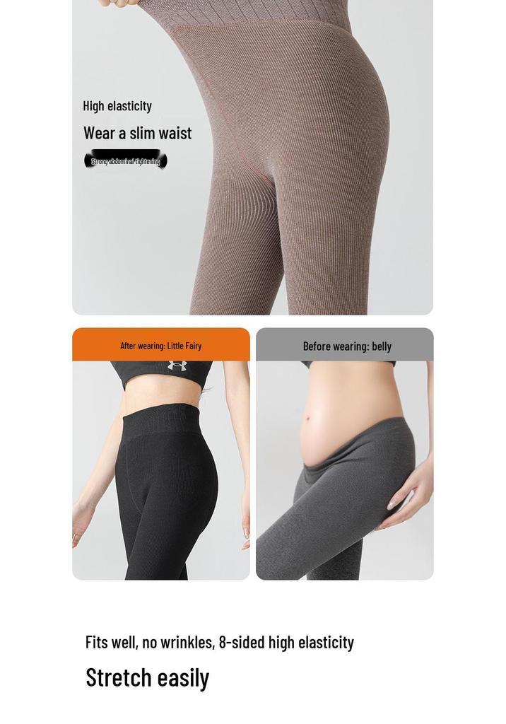 Women's Black Pressure Socks with Fleece: Thick, Micro-Pressure, Non-Slip Footed Pantyhose for Spring, Autumn, Winter