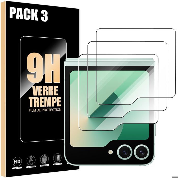 Lot-3 Gehärtetes Glas für Samsung Galaxy Z Flip 5/6 - BOOLING - Transparenter Kratzschutz