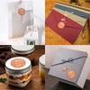 About 500pcs Orange Handmade Stickers 25mm Wedding Stickers for Party Favors Decoration Envelope Seals Stationery Stickers