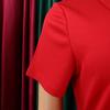 YYFS Women's Fashion Summer Spring Solid Color Print Short Sleeve POLO Neck High Waist Casual Dresses