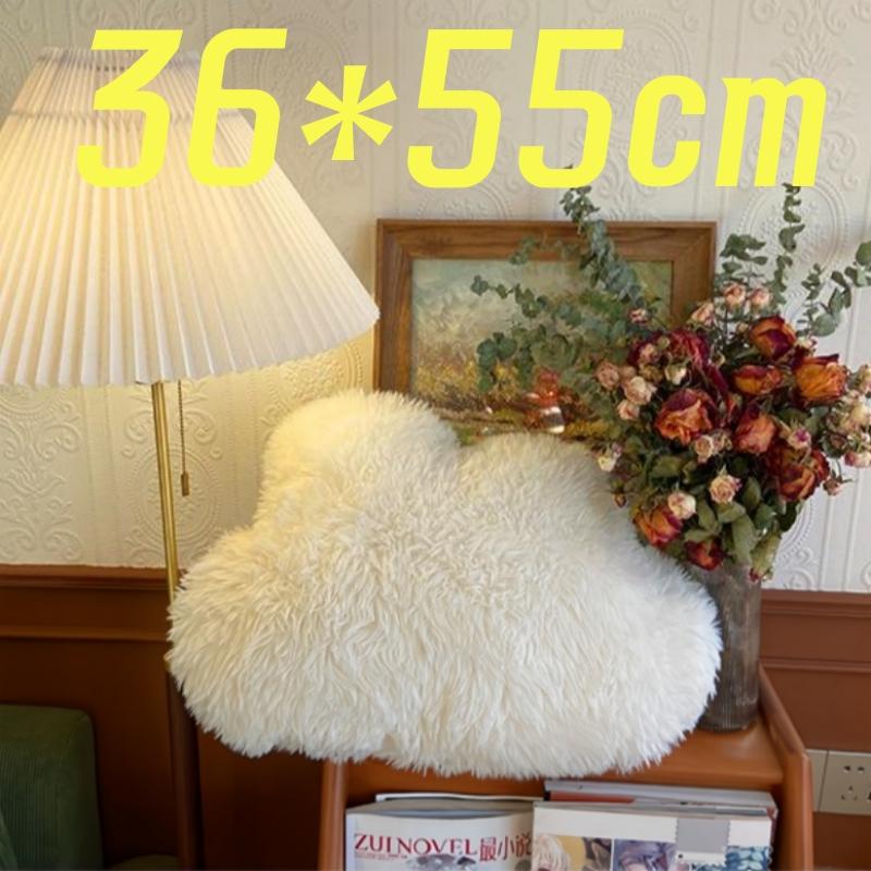 Furry Pillow White Moon Star Cloud Plush Toy Stuffed Adorable Cartoon Weather Huggable Pillow Bedroom Decoration Sofa Cushion