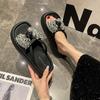 Fashion 2025 Crystal Women Slippers Flats Platform Designer Shoes Fashion Sandals Woman Casual Beach Flip Flops Cozy Sandals