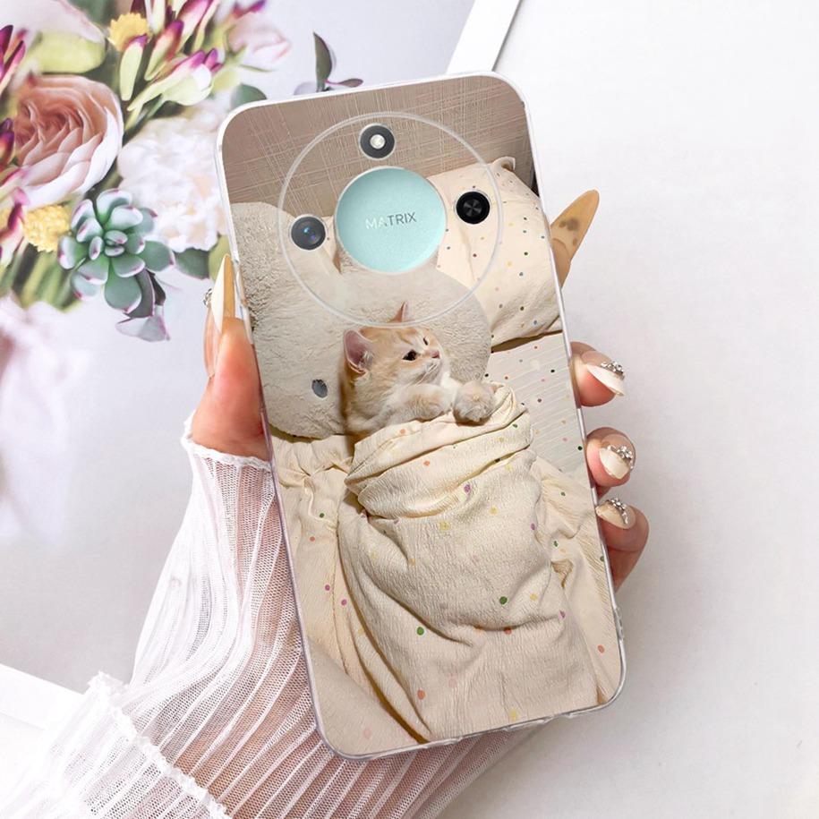 6.8" Case For Honor X9c Smart 5G Cover Cool Fashion Dragon Lion Wolf Cartoon Soft Silicone Phone Cases For HonorX9c Smart Bumper