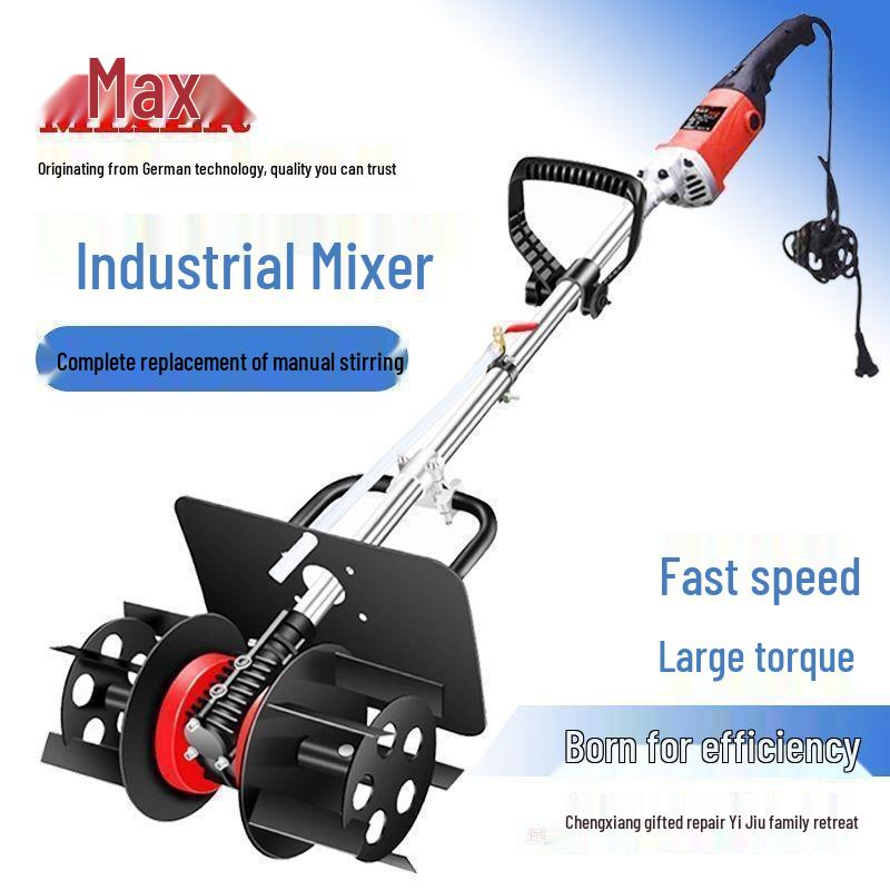 High-Power Dual-Use Handheld Electric Cement and Mortar Mixer