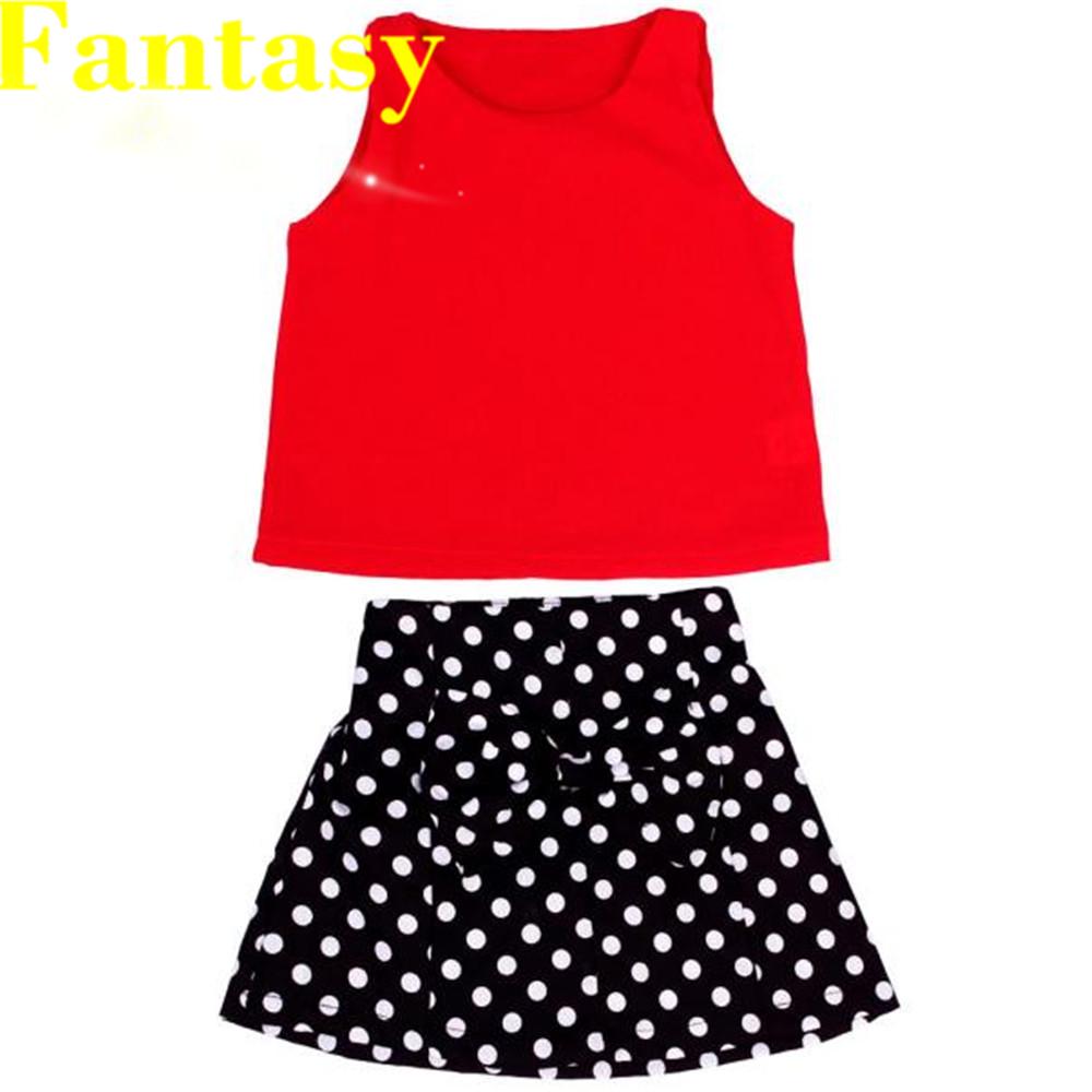 BANG Baby Girls Vest Pleated Dress Two Pieces Clothes Set Skirt Suit