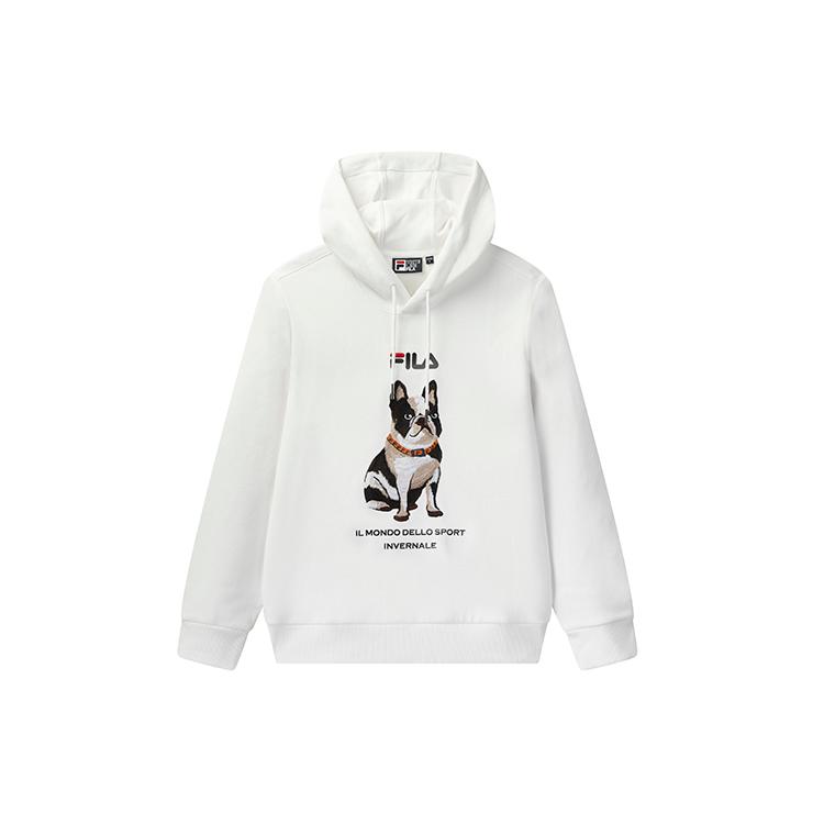 FILA Sweatshirts Men s Standard White Hooded Moderate Regular F51M048216AWT L