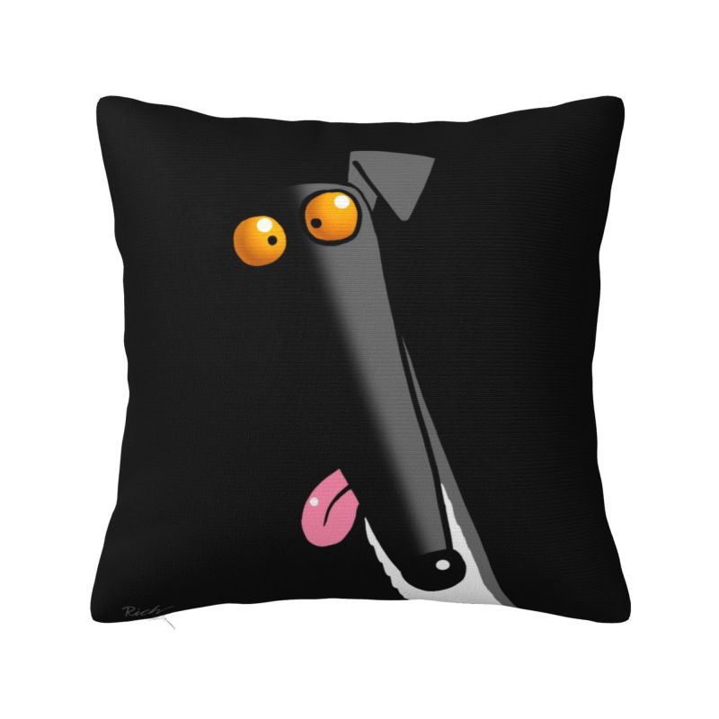 Custom Medieval Greyhound Cushion Cover Whippet Sighthound Dog Soft Luxury Pillows Decor Home