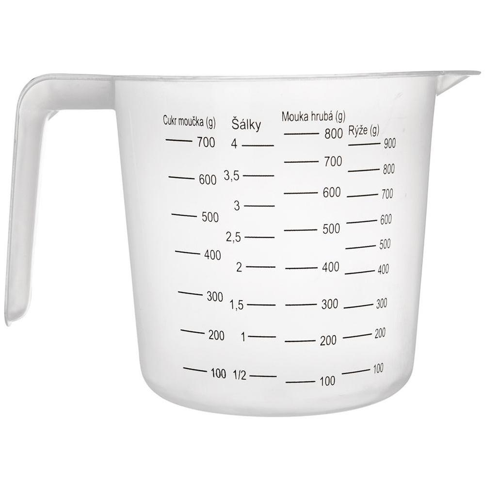 Küchenmessbecher mit Messbecher zum Messen von Lebensmitteln 1L
