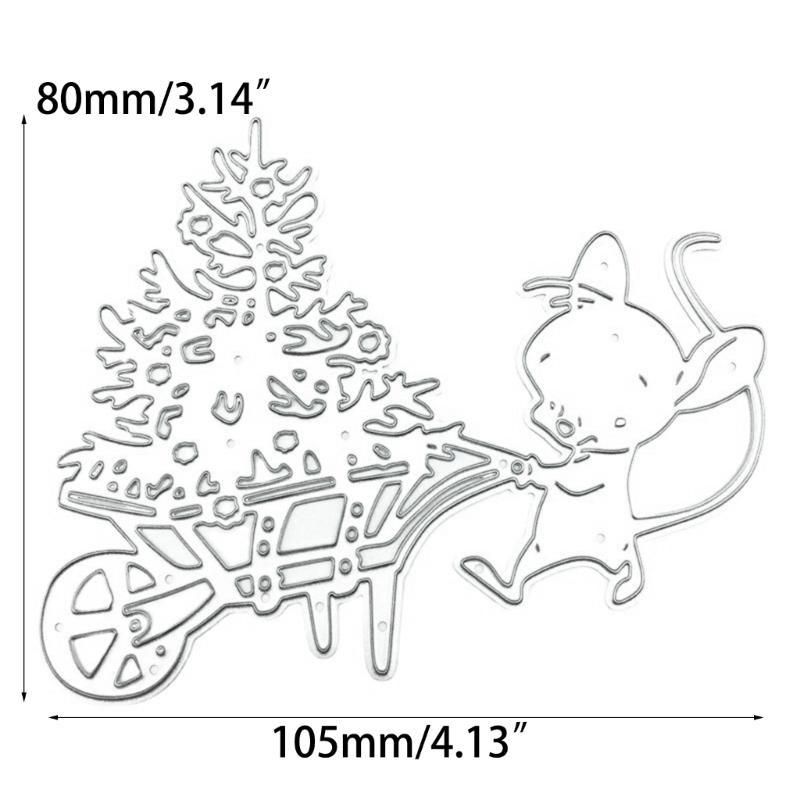 652F Metalowe Wykrojniki Choinka Mysz Szablon do Tłoczenia Wykrojniki do Wytłaczania do Tworzenia Kartek Scrapbookingu Rękodzieła Papierowe Szablon DIY