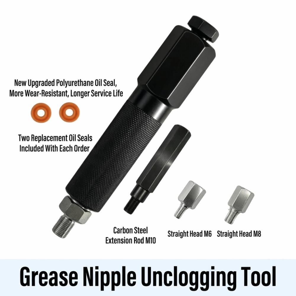 High-Pressure Grease Fitting Unclogging Tool Fitting Cleaner Vehicle Maintenance