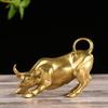 BRASSTAR Brass Fengshui Handmade Bull OX Statue Charm Lucky Wealth Figurine Business Gift Home Decoration TQGJPT1