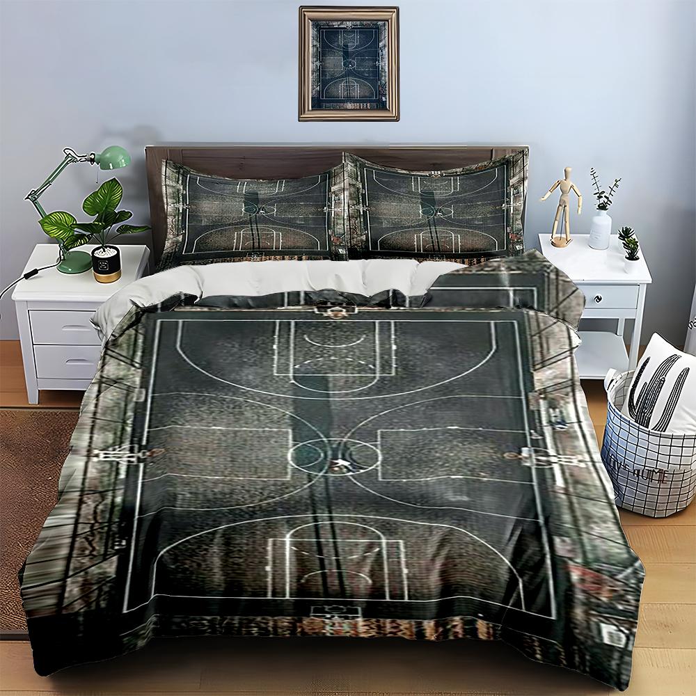 Progettazione campo da basket. Biancheria da letto Set copripiumino Copripiumini Federe regali (1 * Copripiumino 2 * Federe, senza piumino)