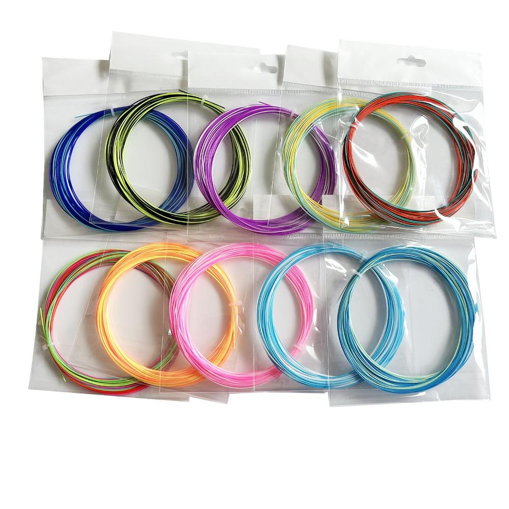 0.73mm Colorful Rainbow Badminton String Elastic Colorful Racket Line Professional Training