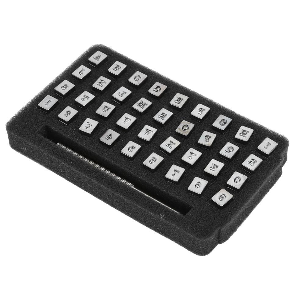 37pcs Steel Material Number Punch Kit Handle Design Metal Letter Punch For Metal Craft