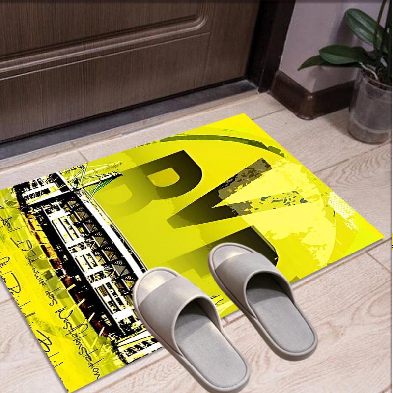 Borussia Dortmund Pattern Rug, Indoor/Outdoor Mat, for Picnic, Gameroom, Bedroom, Office, Living Room, Home Decor Carpet, Birthday Gift