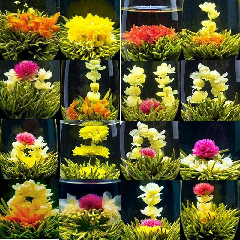 16 Varieties Handmade Blooming Flower Tea Balls Floral Bloom Tea 130g