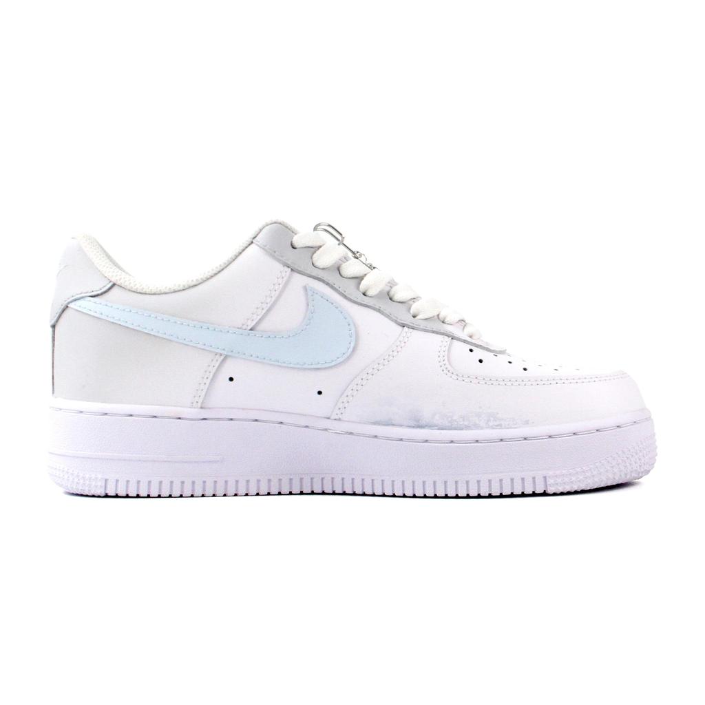 Nike Air Force 1 Butterfly Dream Slip Resistant Abrasion Resistant Low Top Skateboard Shoes Unisex White Gray Blue CW2288-111(Team963-)