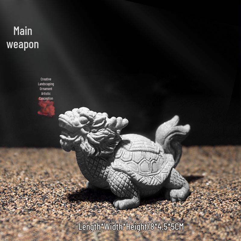 Statue de Bouddha en grès chinois - Décoration pour jardin intérieur et aquarium