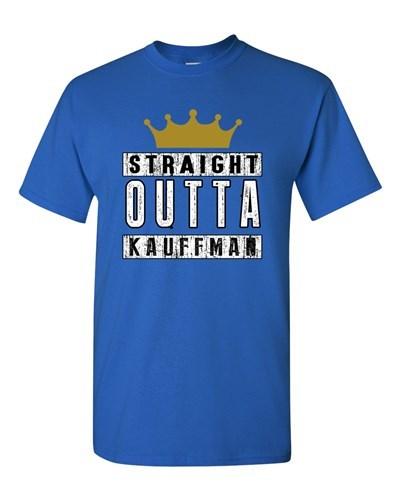 Straight Outta Kauffman Crown Baseball Sports DT Adult T-Shirt Tee Unisex T-Shirt S