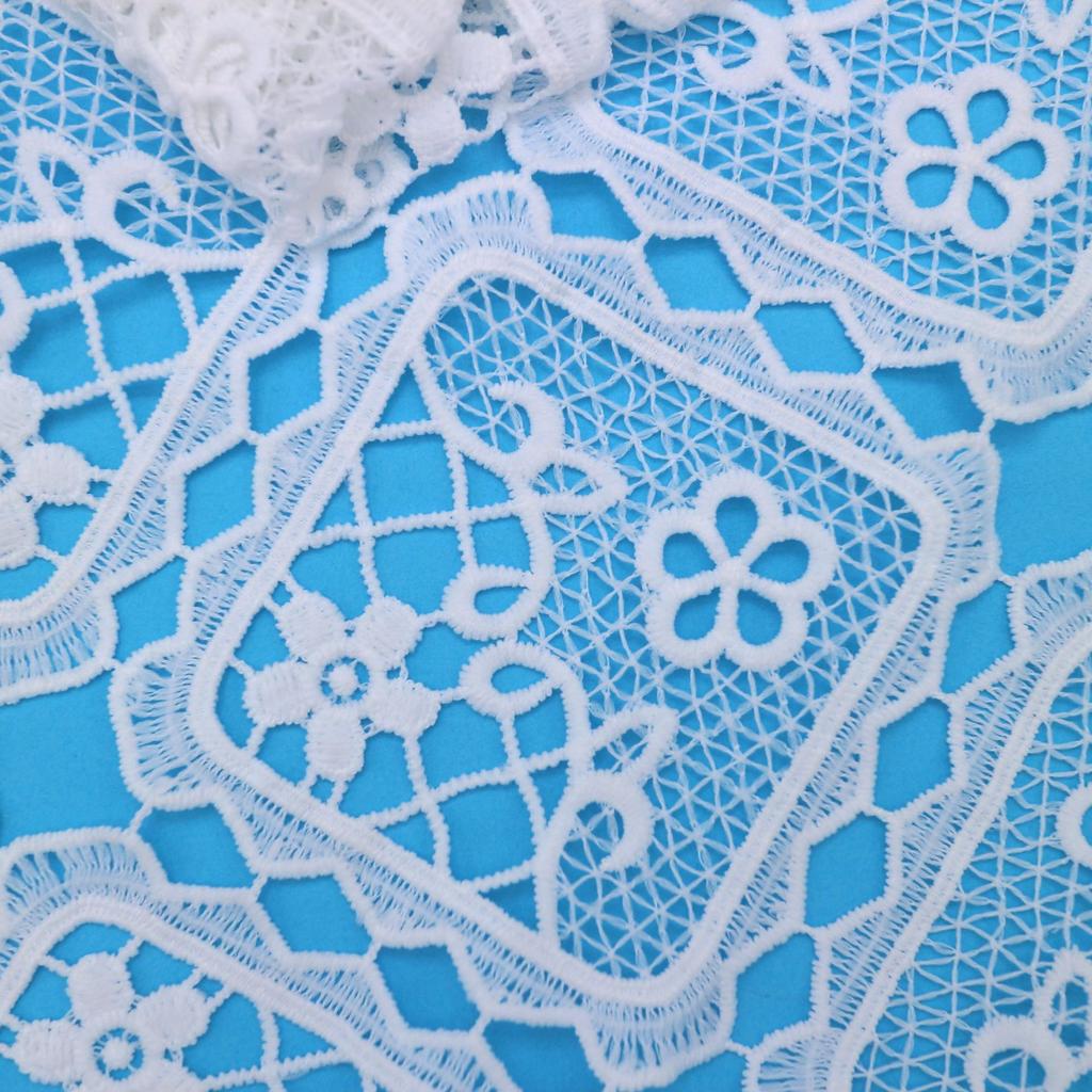 Nuovo Pizzo Ricamato Solubile in Acqua di Seta di Latte, Tovaglia Moda Tessuto per Abiti da Donna