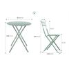 3pcs Table and Chairs Set Metal Folding Simple Solid Color Table and 2 Chairs Outdoor Decoration Garden Furniture
