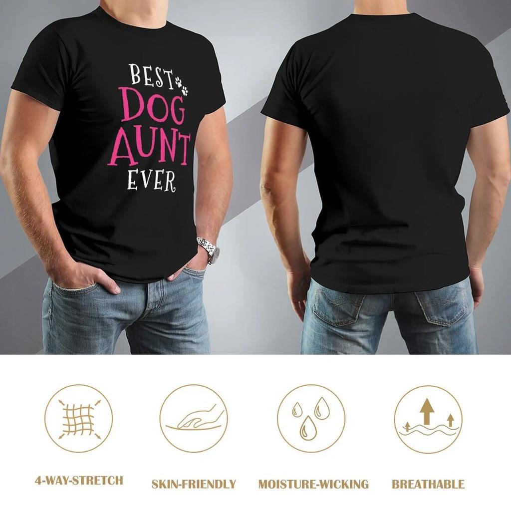Best Dog Aunt T-Shirt For A Boy Oversized T Shirt Heavyweights Men Clothing