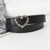 Elegant Vintage Heart Buckle Ladies Faux Leather Belt Perfect For Casual Outfits