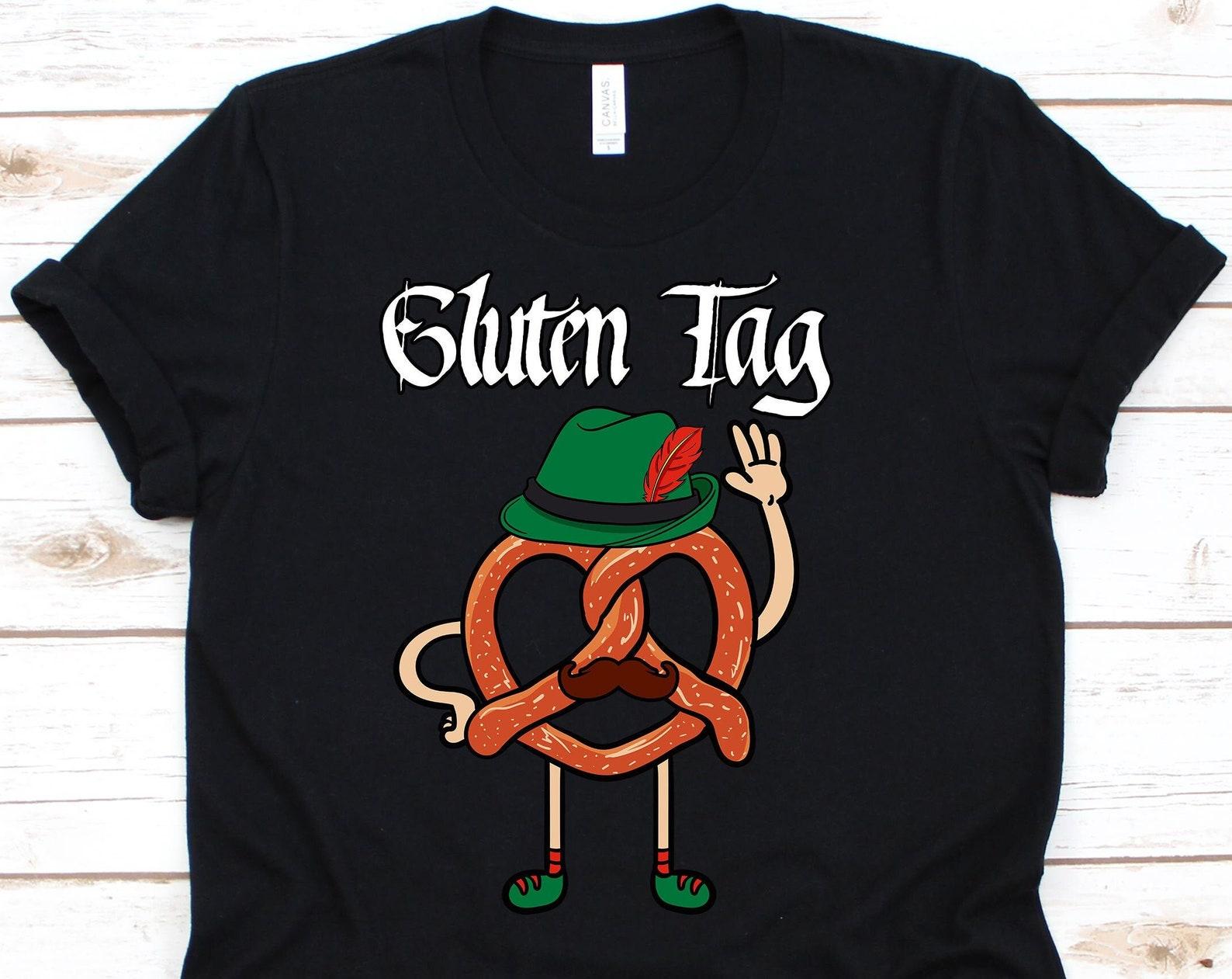 Gluten Tag Shirt, German Design For Pretzel Lover, Germany Gift For Men And Women, Pretzel Graphic, Pretzel Addict Shirt 4XL