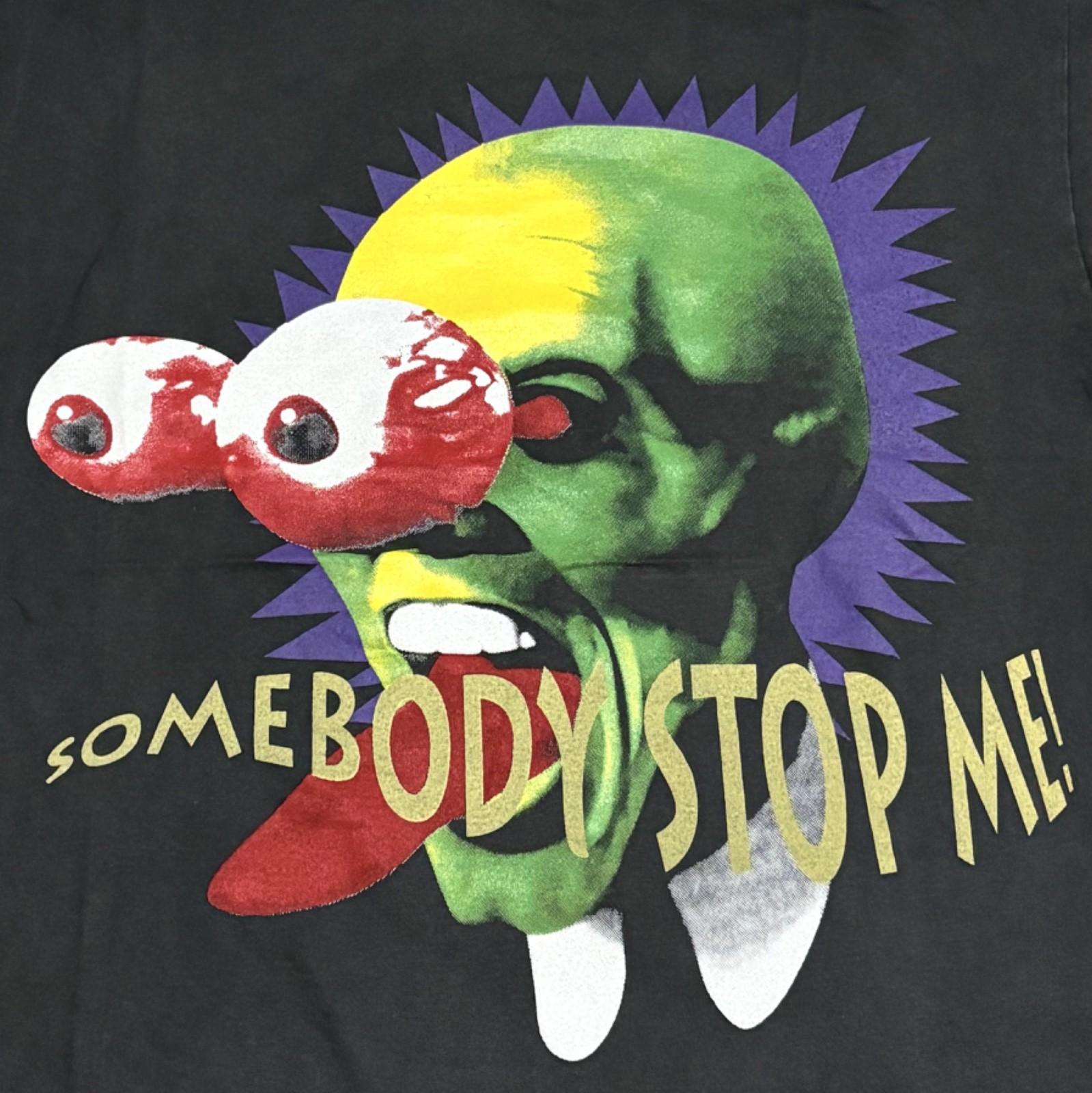 Vintage The Mask 1994 JIM CAREY MOVIE SOMEBODY STOP ME! Size L REPRINT Unisex T-Shirt XXXL