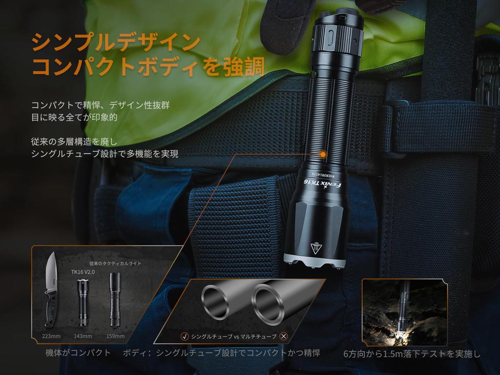 Fenix TK16 Rechargeable LED 3100 Portable IP68 Battery 380M Beam Disaster High Ultra Tactical Light for Outdoor 5000mAh Battery V2.0-R Flashlight,