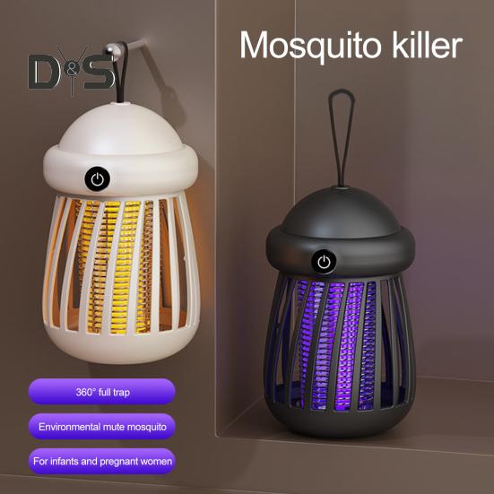 Mini Gnats Zapper USB Powered Electric Shock Fly Zapper with UV LED Light Indoor Outdoor Home Camping Patio Hanging Fly Trap Lamp