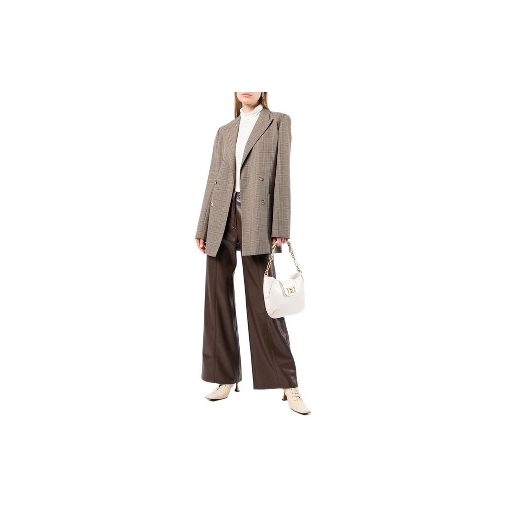 Bally Chain Underarm Bag Leather Shoulder Bag Women bags Beige 6239075-WHITE