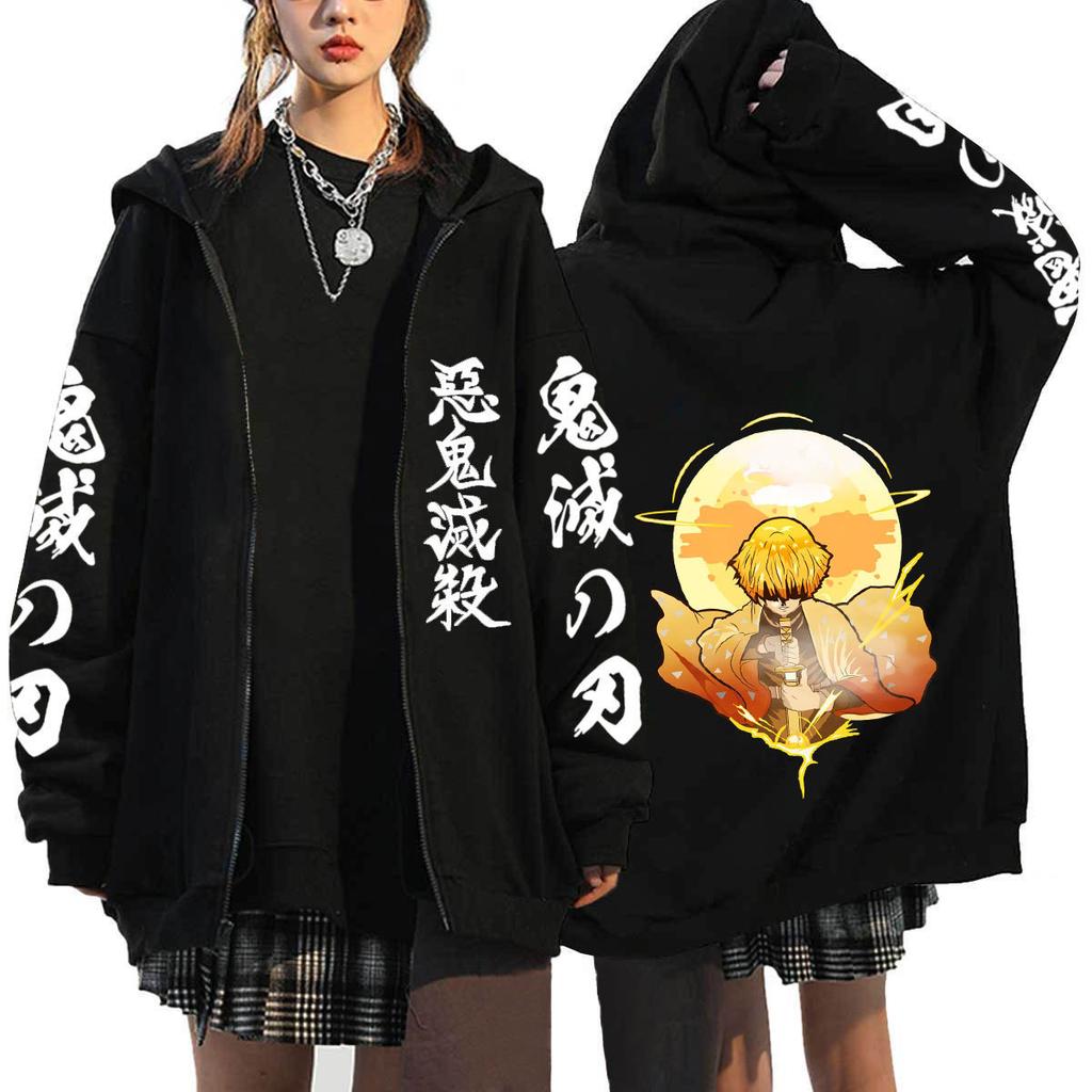 Japan cartoon comics Demon Slayer Zipper Printed Hoodie Fashionable Hoodie Unisex Top/Outerwear 0081