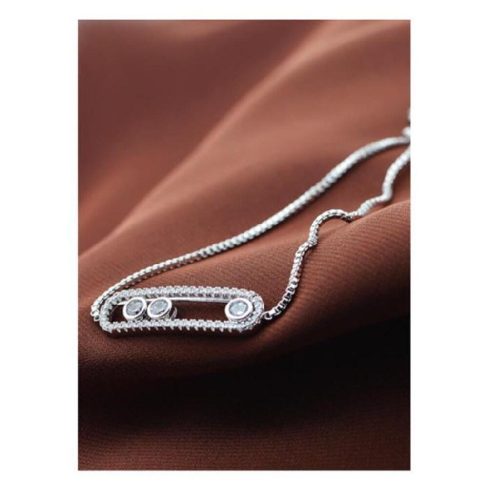 Women's Point Chain Shinju Round Cubic Bracelet (10438549)