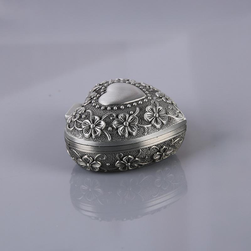 Europäische Retro-Zinklegierung Kreative kleine Schmuckschatulle, Ringbox, Schmuckverpackung Metall Hochwertige Geschenkbox