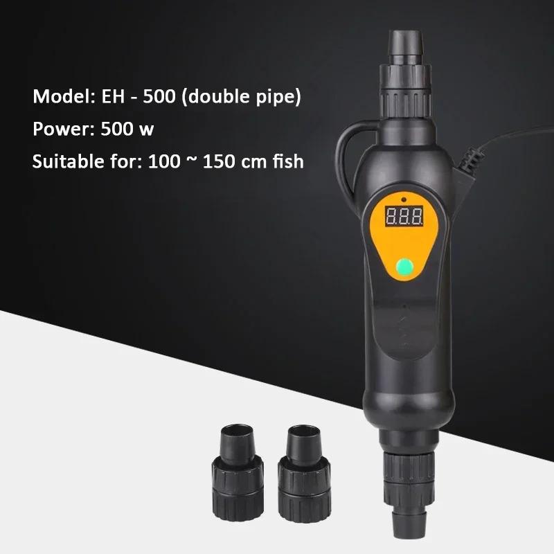 Riscaldatore Esterno per Acquario 500W Vasca per Pesci Display LED Bastone Riscaldante per Acqua Controllo Automatico Temperatura Costante Termostato 220V