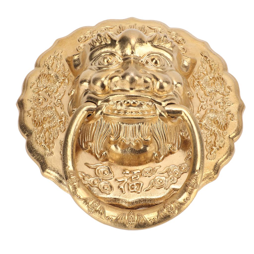 Türklopfer Chinesischer Tierkopf Stil Modelliert Antik Messing Einfache Installation Korrosionsbeständig