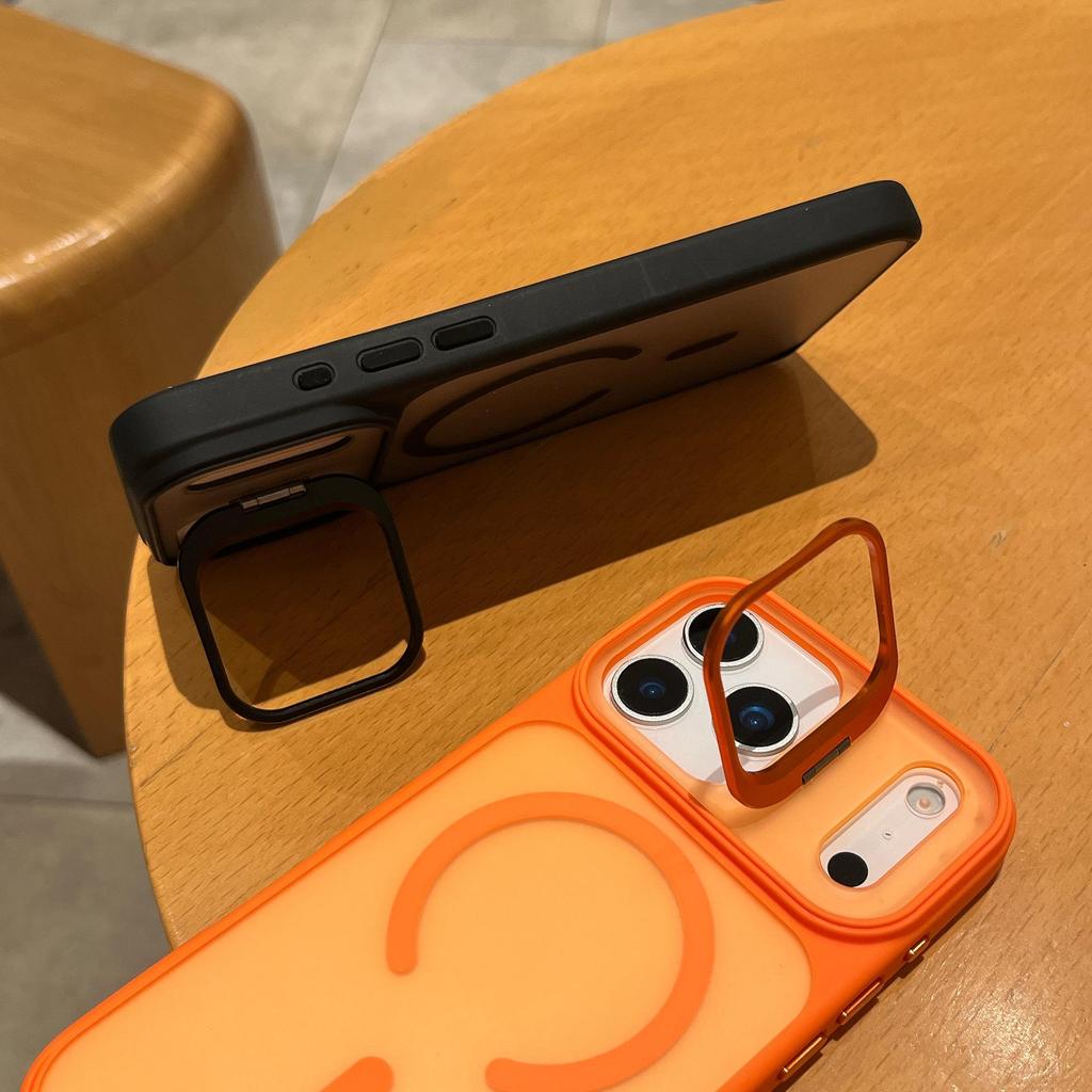 iPhone 17 Air Color-Block Hülle mit Hautgefühl, Metall-Kamerahalterung & Magnetischer Adsorption für Apple 16/15