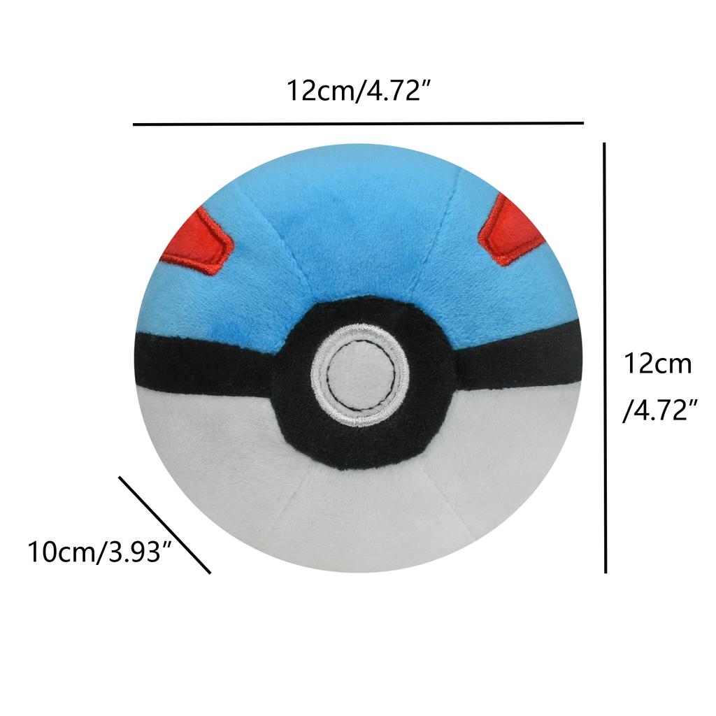 Cartoon Master Ball Great Ball Ultra Ball Pok Ball Plush Toy Animals Soft Stuffed Backpack Pendant Decoration Toy Birthday Gift