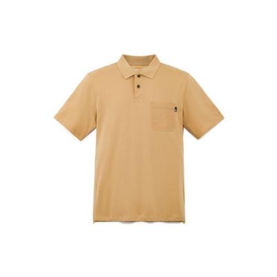 Casual Breathable Business Short Sleeve Polo Shirt Men Tops Light-Wheat A5QJ6-EH3