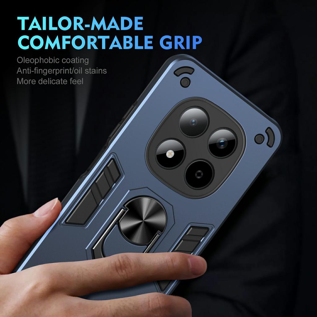 For Xiaomi Redmi Note 15 Pro 5G (Global) Case PC + TPU Drop Defend Phone Cover with Ring Kickstand